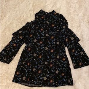 Ruffle sleeve dress
